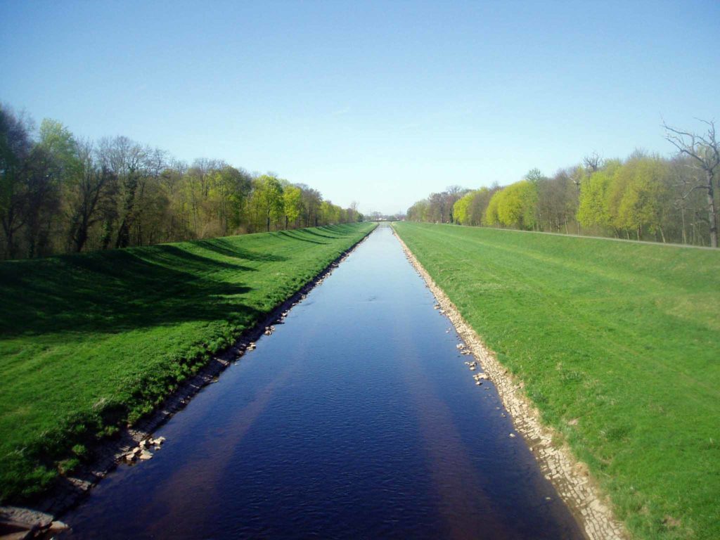 Ein begradigter Abschnitt der Murg
