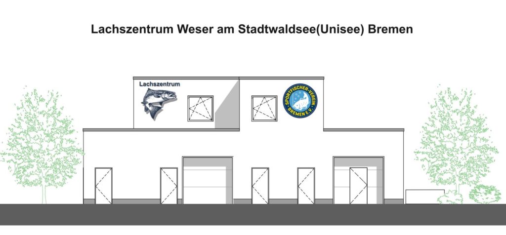 So soll das Lachszentrum des SFV Bremen am Unisee aussehen.