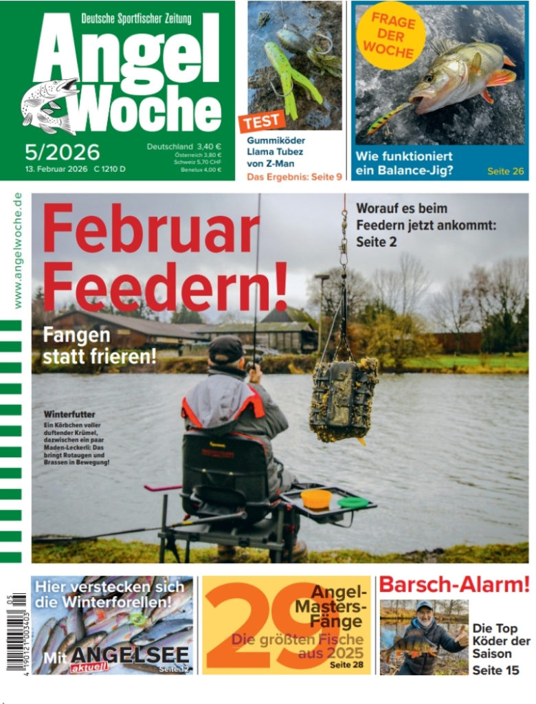 Cover der AngelWoche 05/2026: Februar-Feedern!