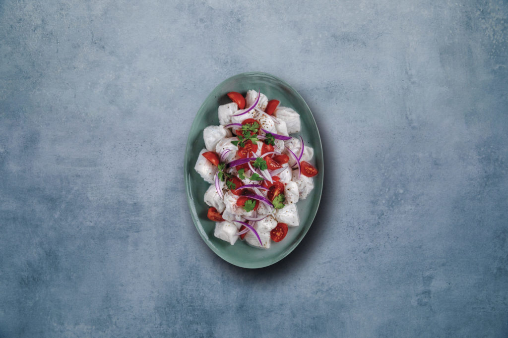 Ceviche mit Skrei und Kokosmilch
