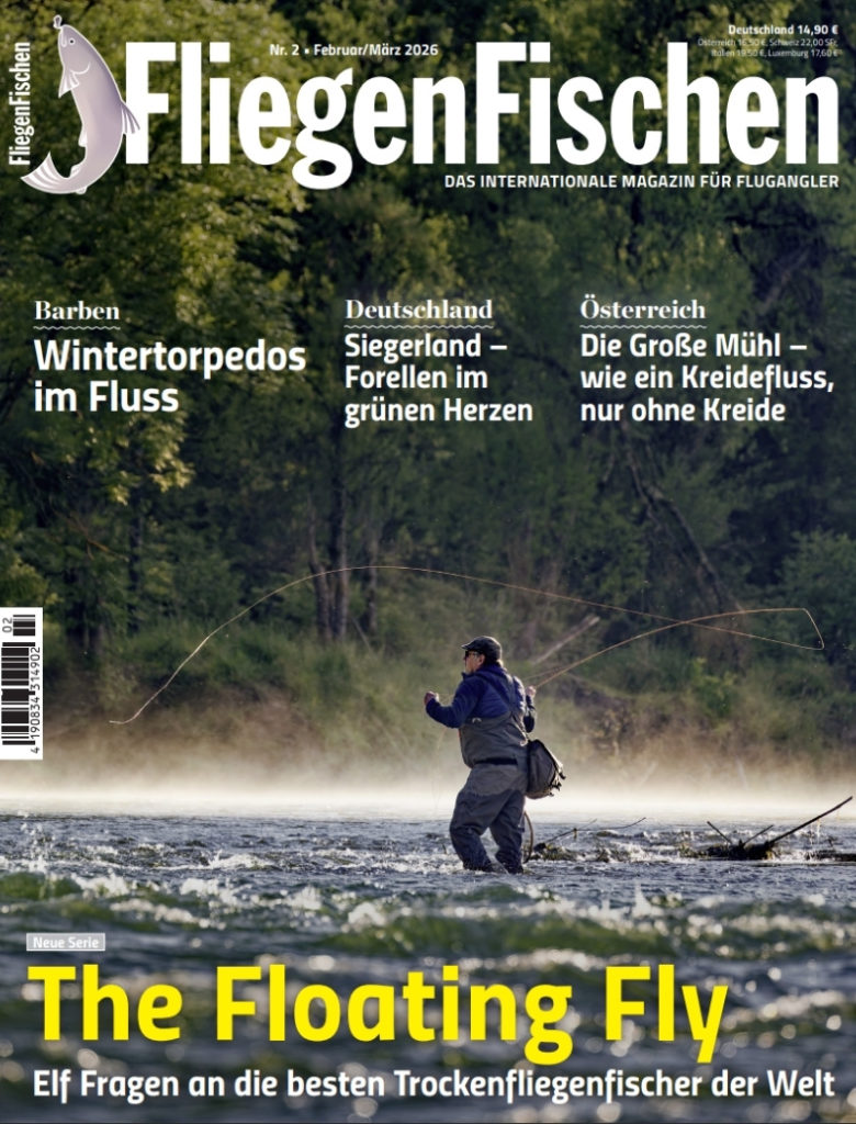 Heft-Cover der FliegenFischen 2/2026: The Floating Fly