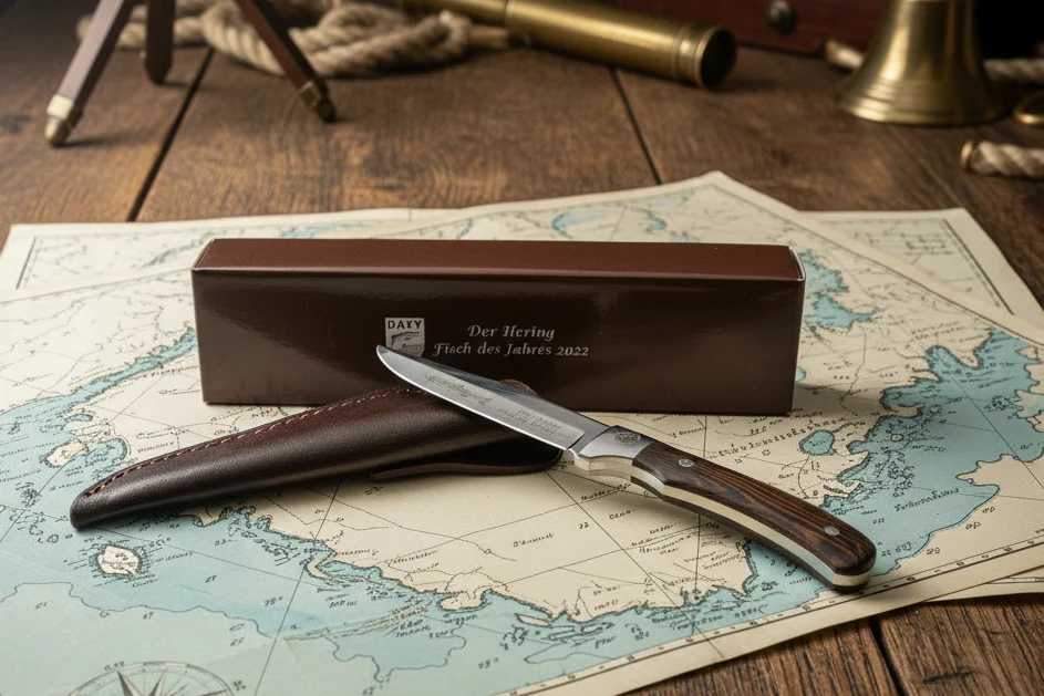 Exklusiv für Blinker-Leser: 25 Prozent Rabatt auf limitierte Hering-Sammlermesser (2021 und 2022) im DAFV-Shop. Nur noch je 50 Stück! Jetzt Code BLINKER25 nutzen.