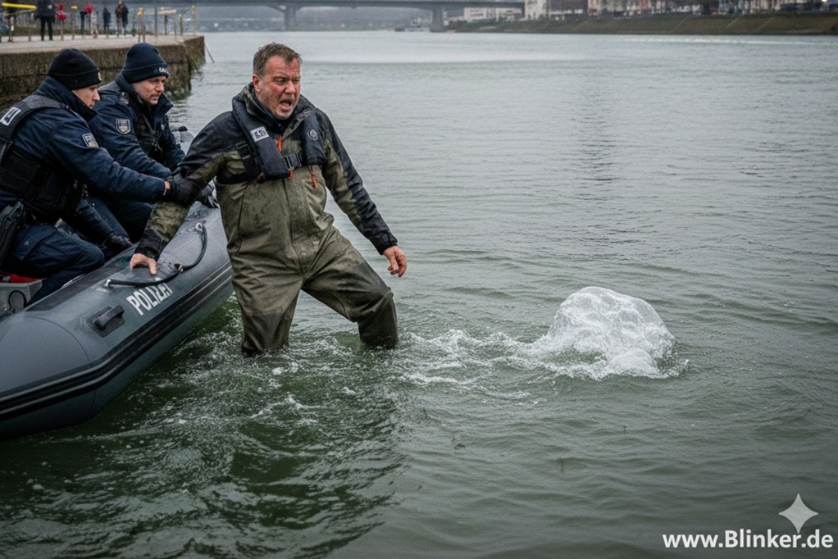 Angler wird nach Rettungsversuch seiner Rute von Polizei aus der Mosel geborgen