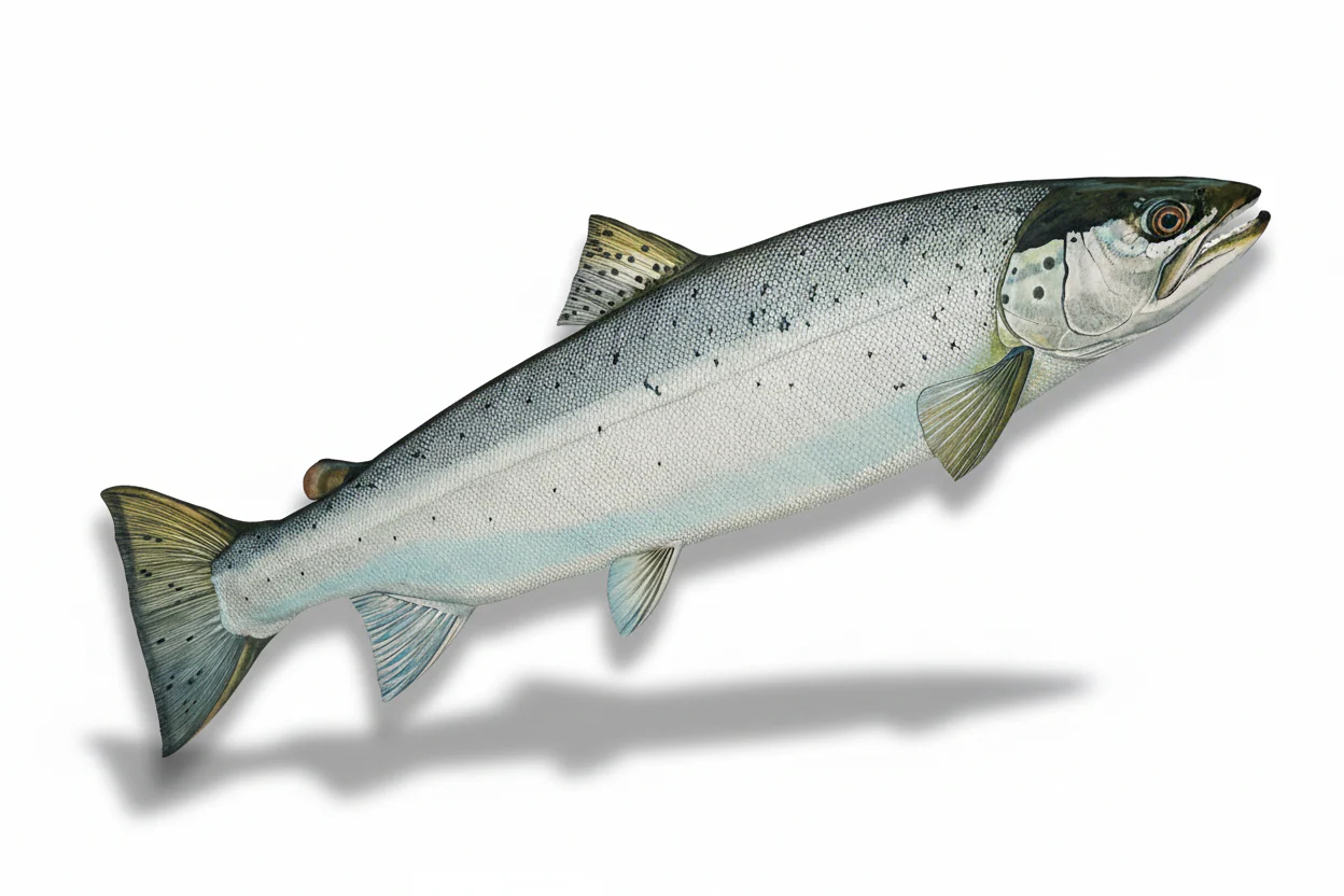 Fast 100 cm lang: Diese Meerforelle von Eric Otten aus dem DAFV.Shop begeistert Angler als Wanddeko.