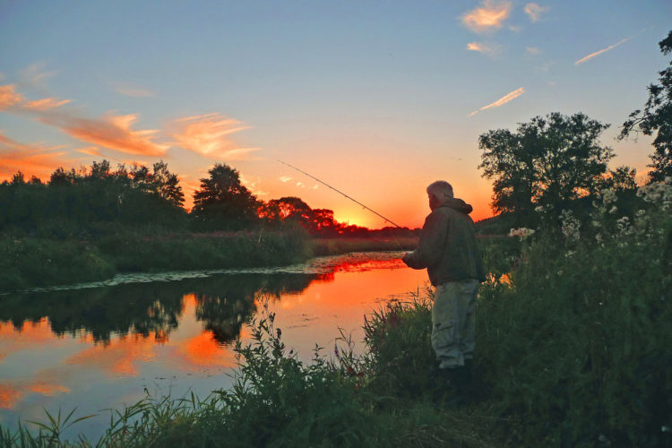 Die kurze Zeit vor Sonnenuntergang ist im Frühjahr eine gute Zeit.