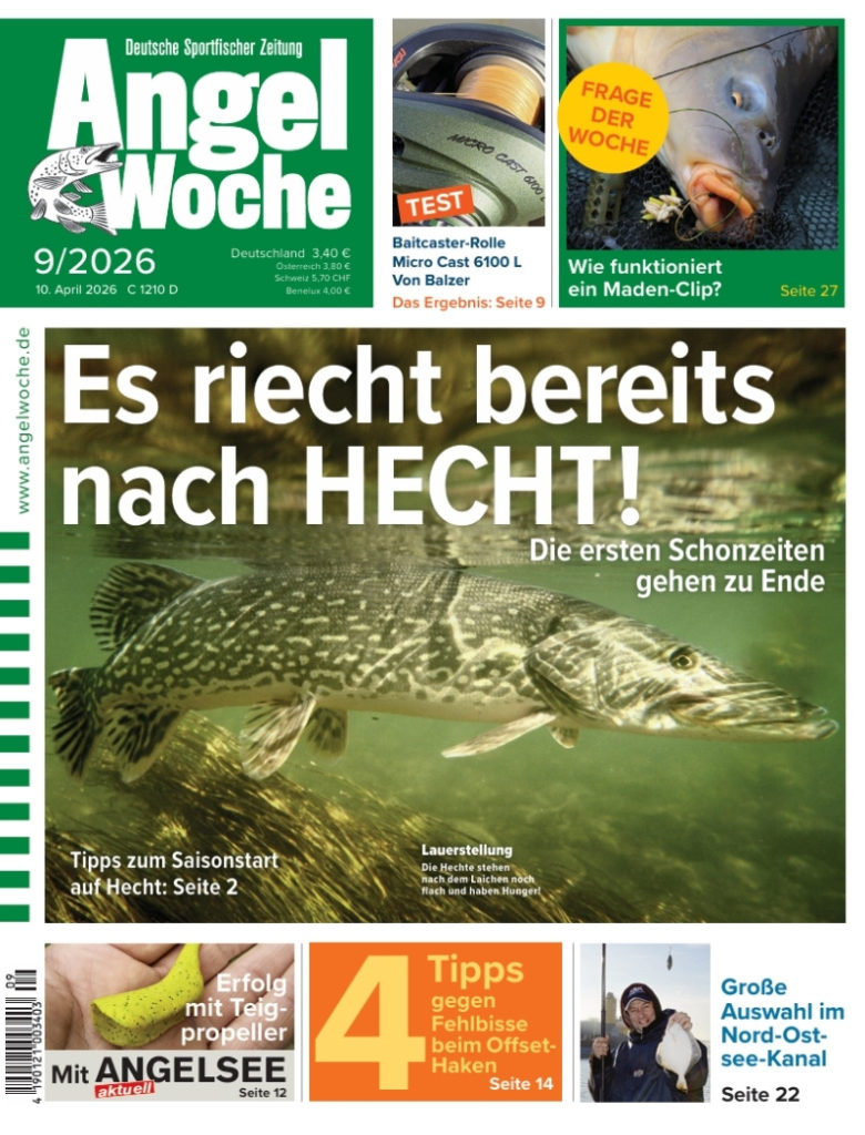 Cover der AngelWoche 09/2026: Es riecht bereits nach Hecht!