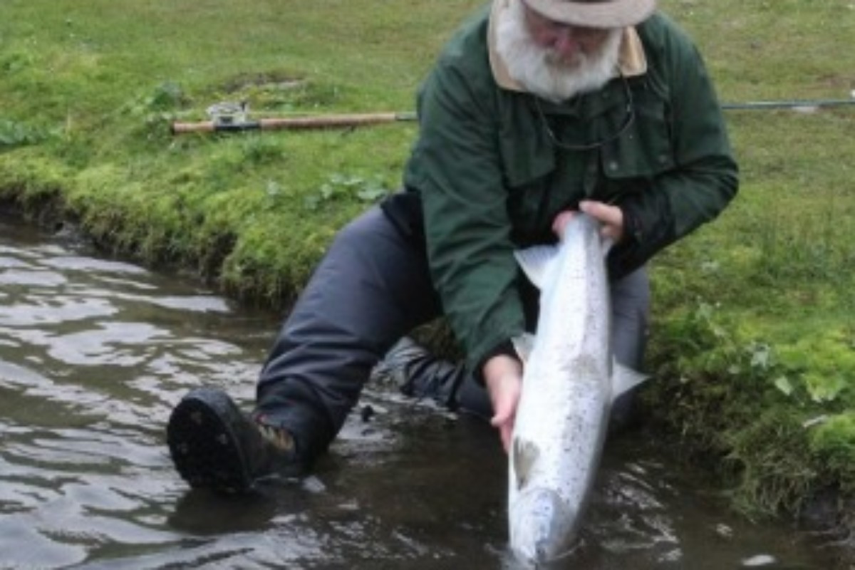 Lachsangler in Schottland