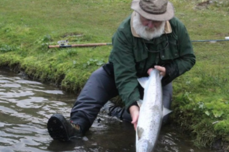 Lachsangler in Schottland