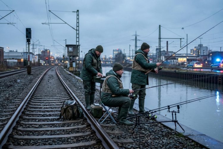 Angeln auf Bahngleisen