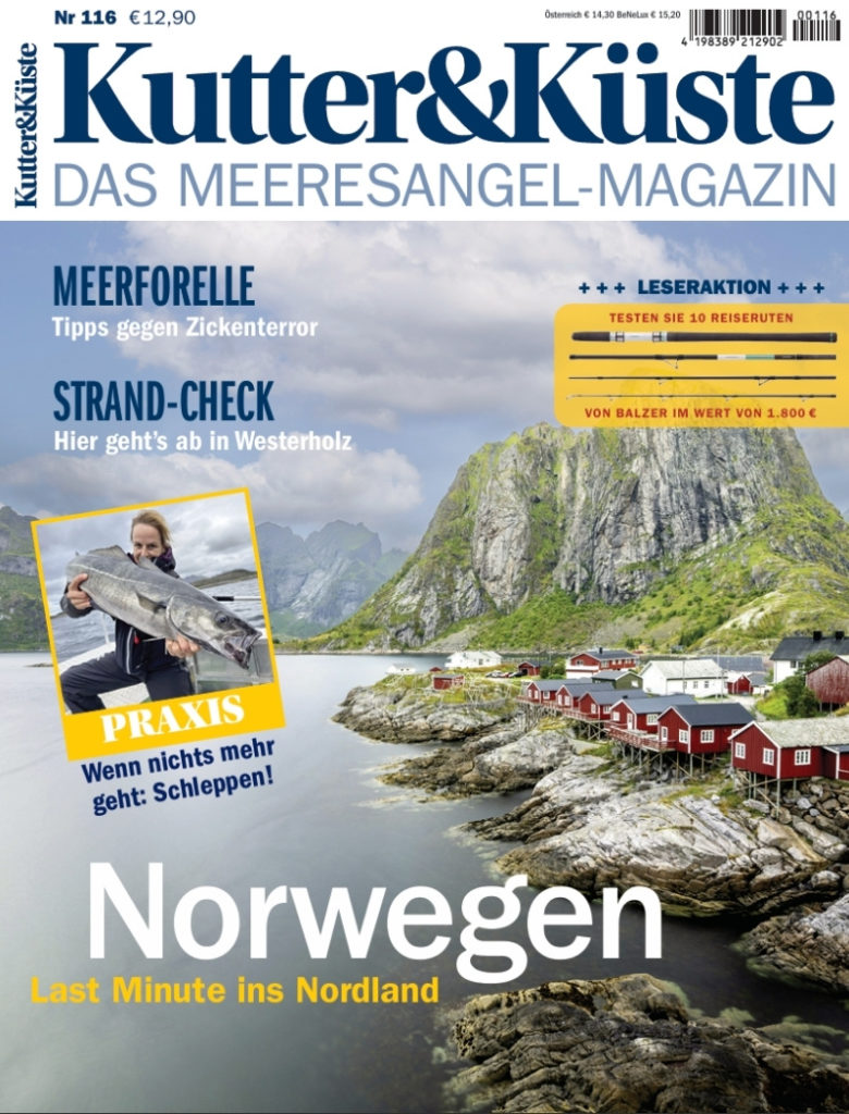 Das Cover der 116. Ausgabe der Kutter & Küste mit einem Landschaftsbild aus Norwegen