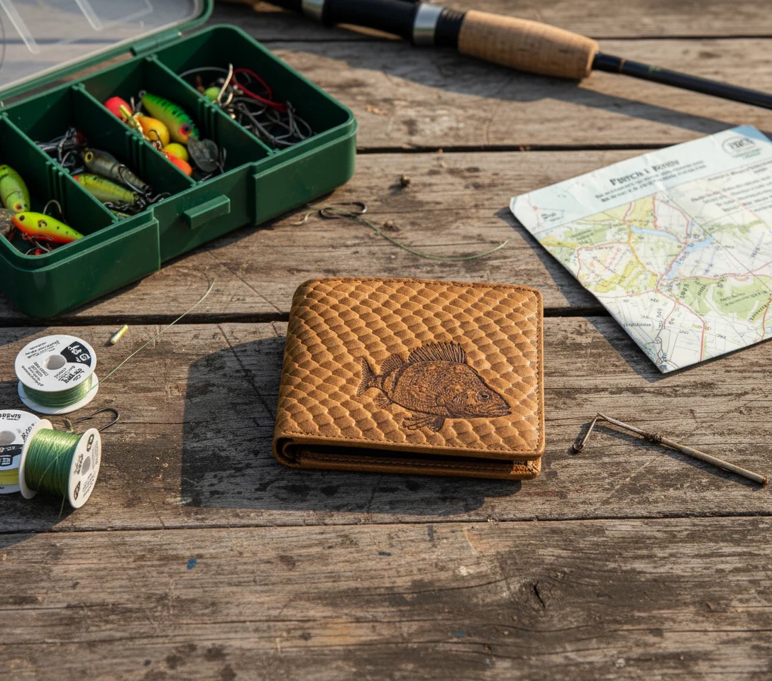 Auch auf dieses coole Portemonnaie mit Barsch gibt es im www.DAFV.Shop aktuell 15 Prozent Oster-Rabatt.