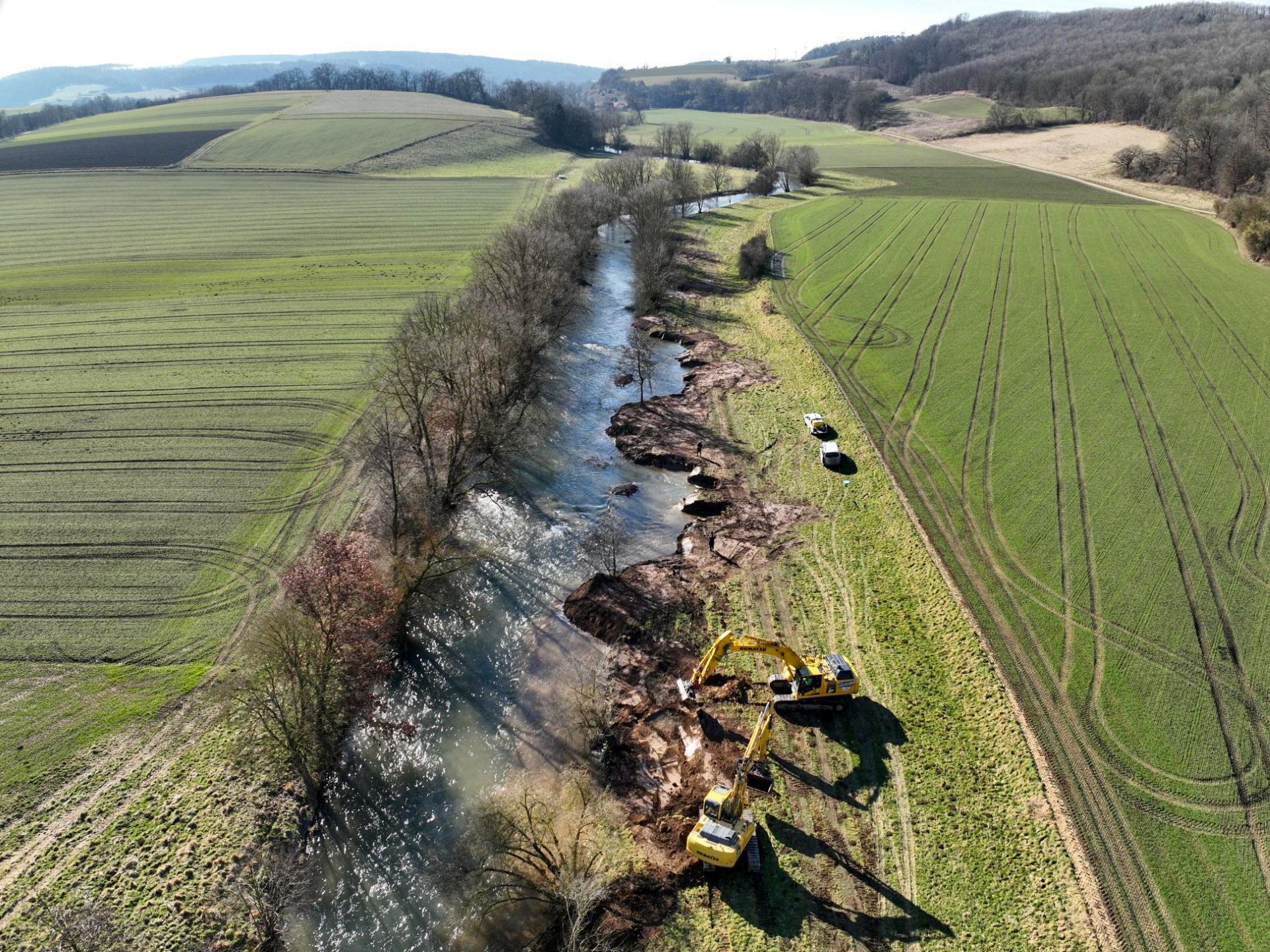 Renaturierung Diemel Bagger