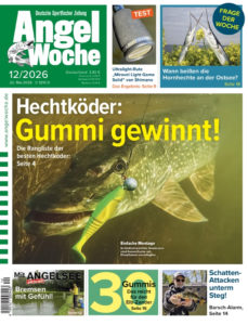 Cover der AngelWoche 12/2026: Hechtköder: Gummi gewinnt!