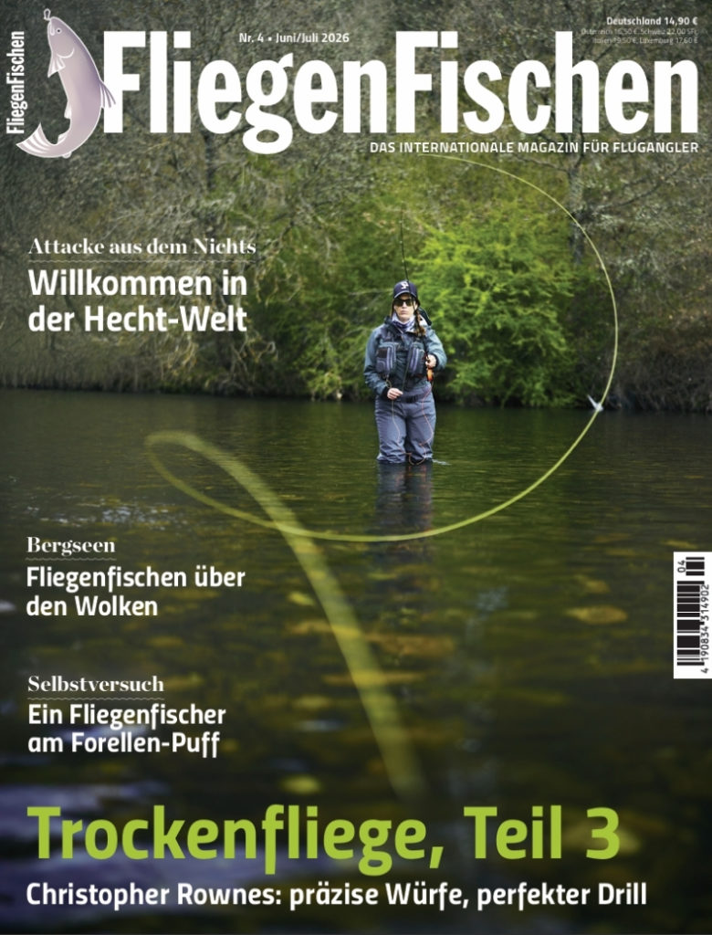 Heft-Cover der FliegenFischen 4/2026: Trockenfliege, Teil 3