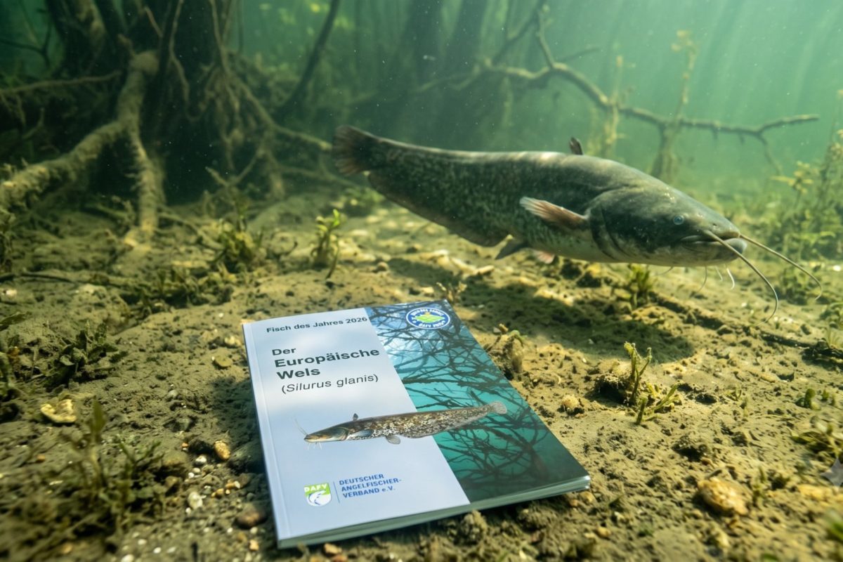 Das Heft zum Fisch des Jahres 2026 Wels, von der KI in Szene gesetzt