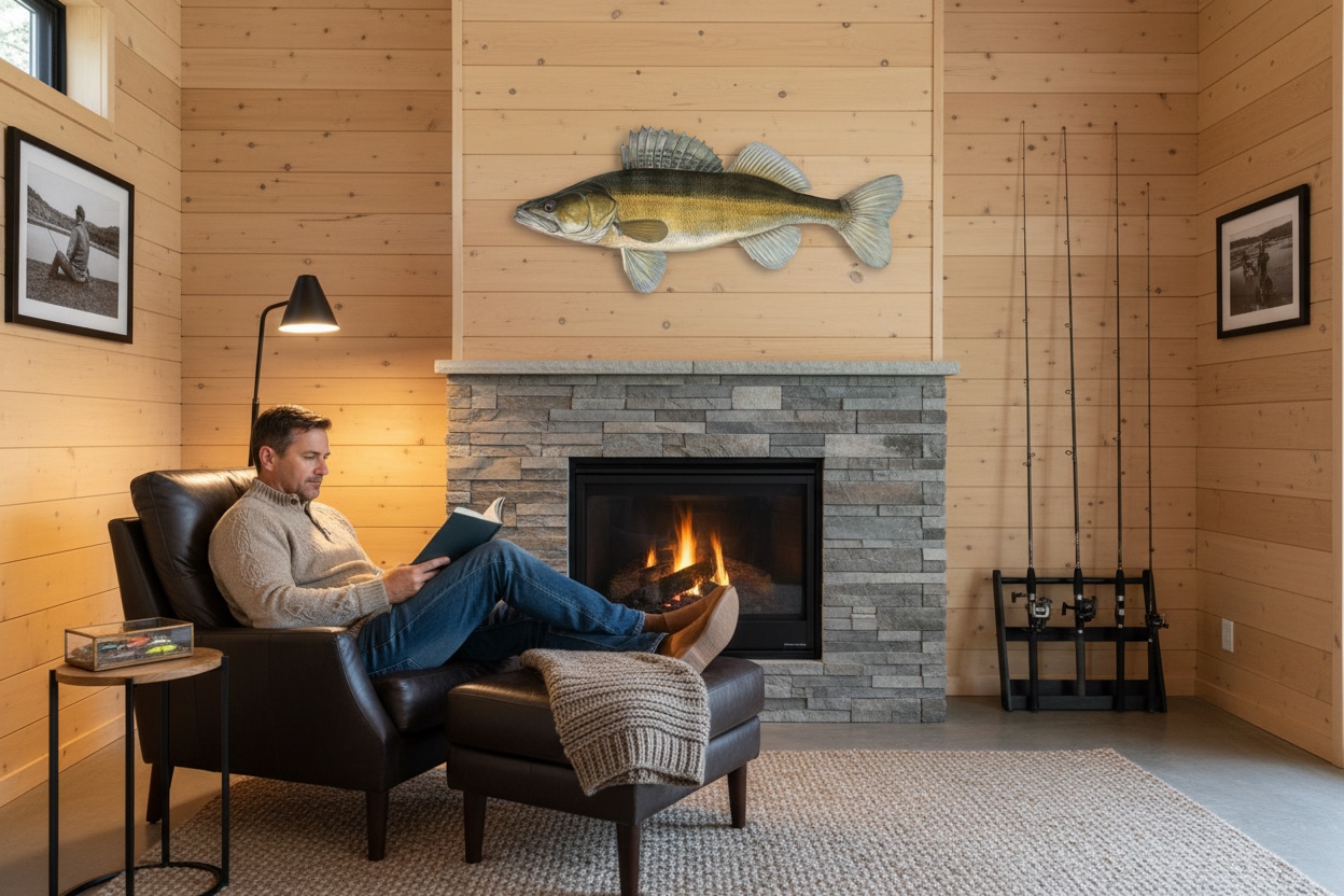 Traumfisch 90er Zander für die Wand. Die Deko Fisch des www.DAFV.shop können sich wirklich sehen lassen.