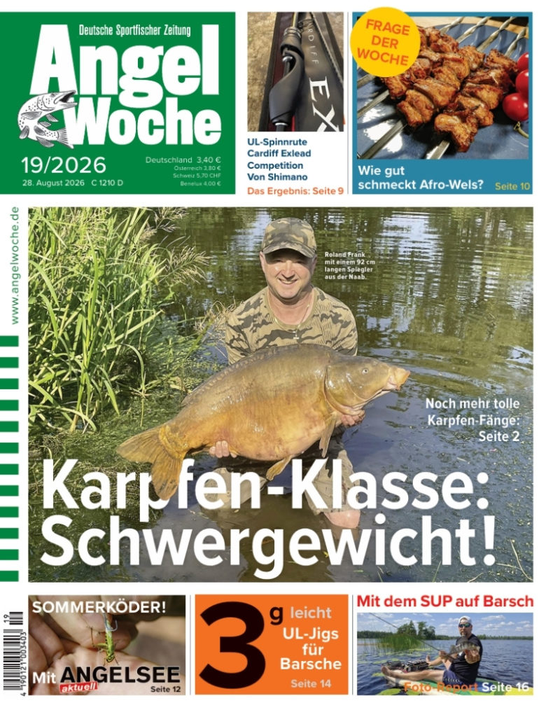 Cover der AngelWoche 19/2026: Karpfen-Klasse: Schwergewicht!