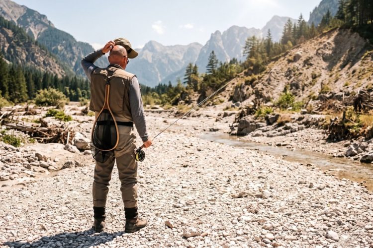 Aktuell sind Gewässer in den Alpen wegen Niedrigwasser oder zu hohen Temperaturen gesperrt.