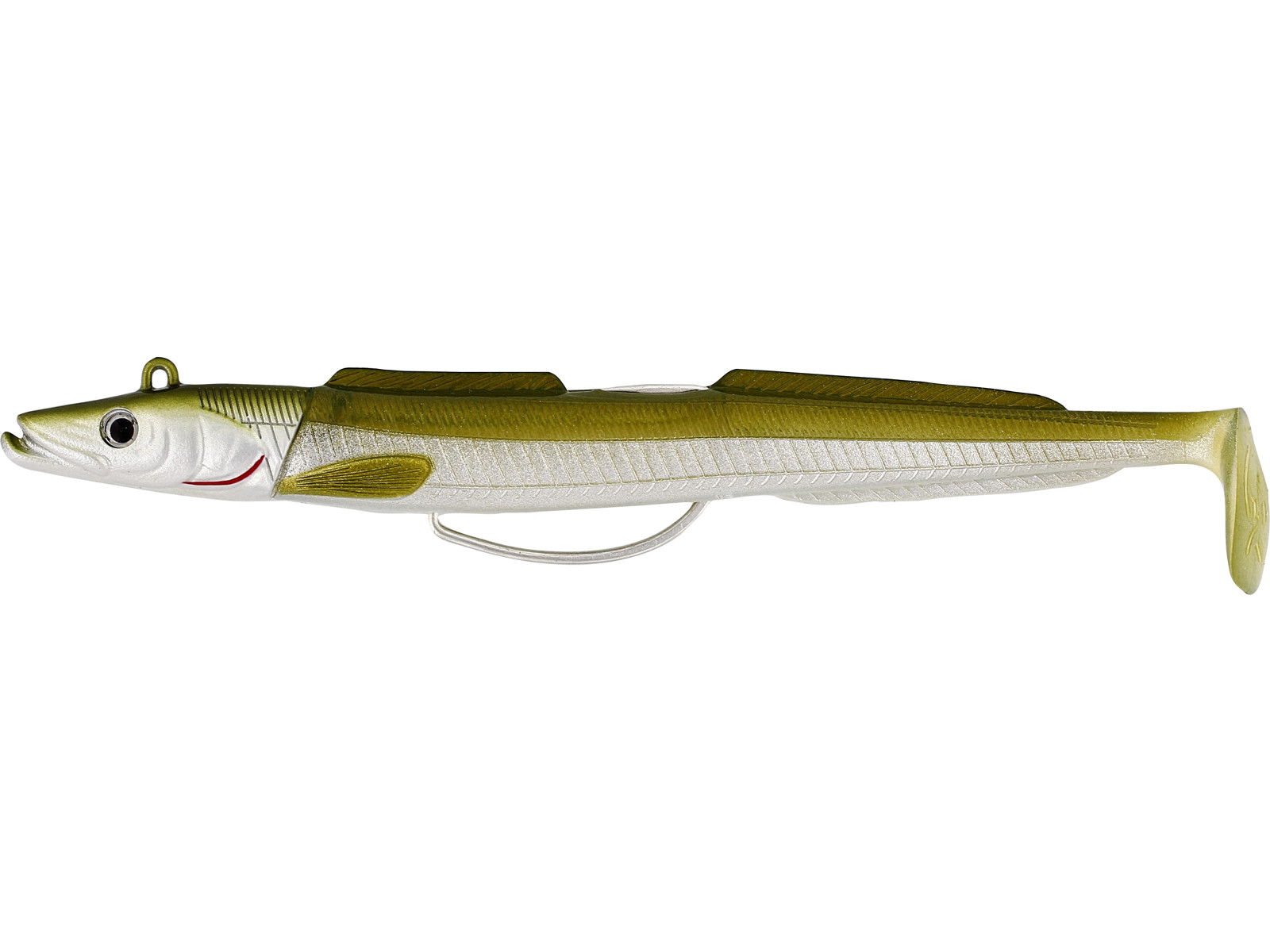 Super realistisch und Michael Werner Nummer 1, wenn es um Sandaal als Softbait geht: Im Sandy Andy Weedless Jig ist die Hakenspitze vor Beschädigungen geschützt.