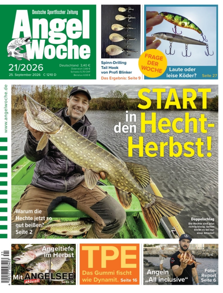 Cover der AngelWoche 21/2026: Start in den Hecht-Herbst!